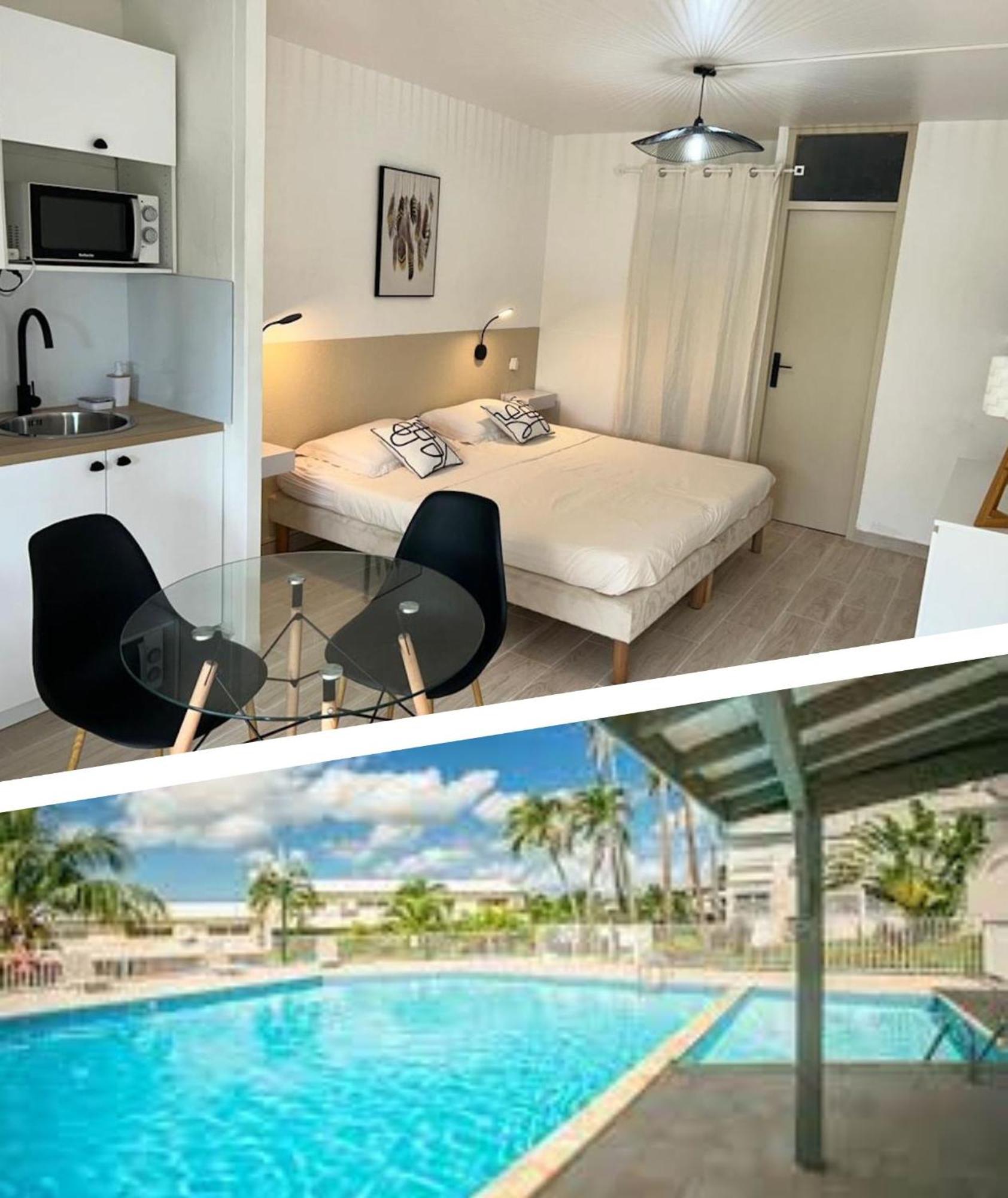Superbe Studio Avec Piscine, Au Coeur De La Marina! Village Soleil ! Proche Aeroport & Ferry Le Gosier  Eksteriør bilde